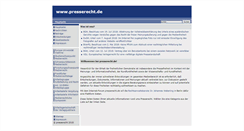 Desktop Screenshot of presserecht.de