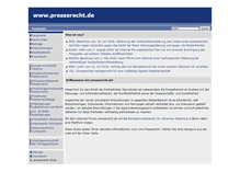 Tablet Screenshot of presserecht.de